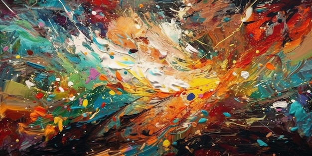 Bright artistic splashes abstract painting color texture multicolor dynamic background