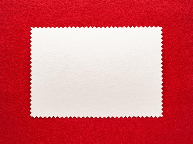 Bright background for design. White sheet of paper on red