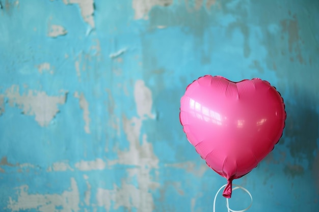 Bright Balloon heart pink Generate AI