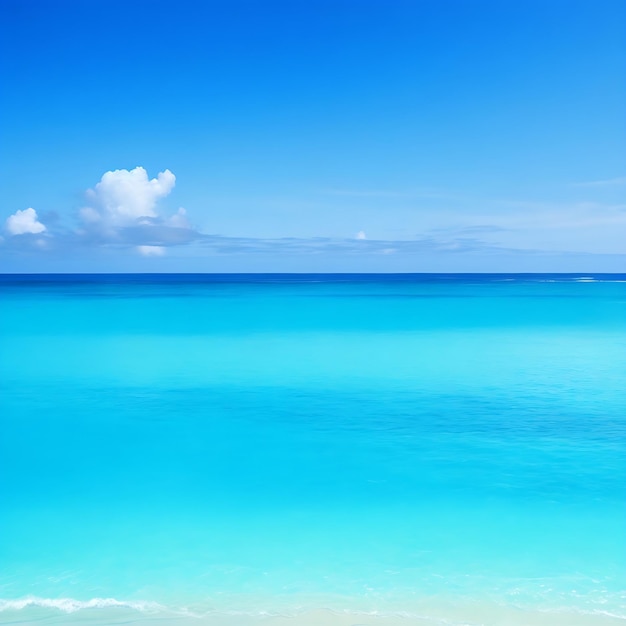 Bright Blue Calm Ocean Shore