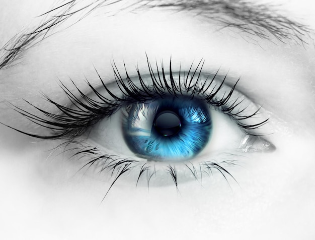 Bright Blue Human Eye