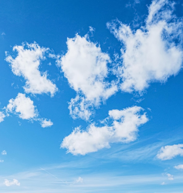 Bright blue sky with clouds nature and environment