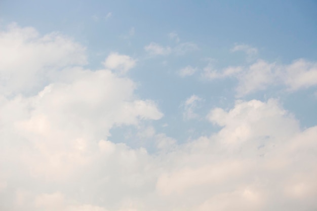 Bright blue sky with white clouds for background or wallpapers