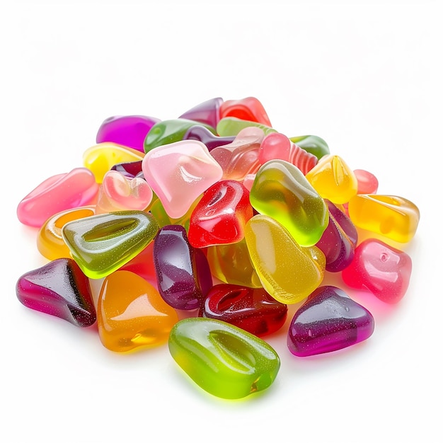 Bright candies isolated on a white