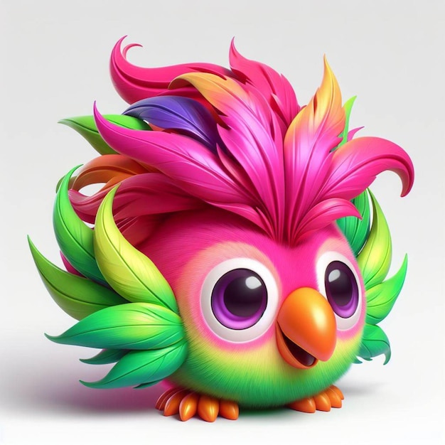 Bright cartoon parrot Illustration