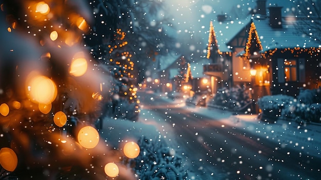 Photo bright christmas winter scene