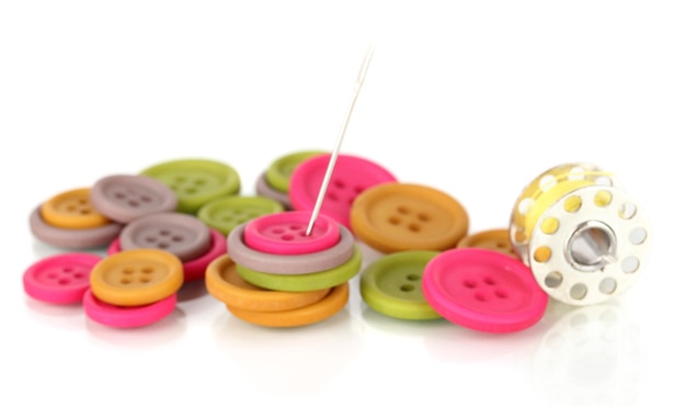 Bright colored buttons isolated on white