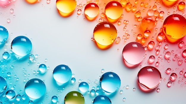 Bright Colored Drops Around the Frame Playful Radiance