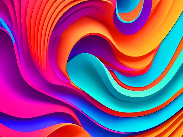 Bright colored wavy wallpaper