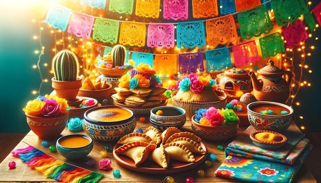 Bright and colorful cinco de mayo festive display