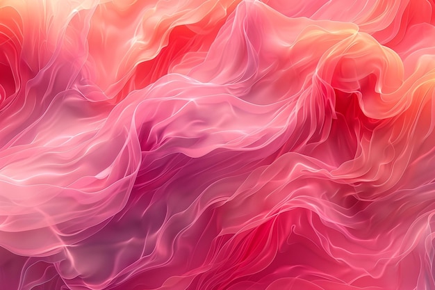 Photo a bright coral pink backdrop with abstract swirls and lines a close up of a vibrant pink and orange