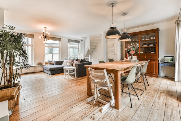 Bright dining room