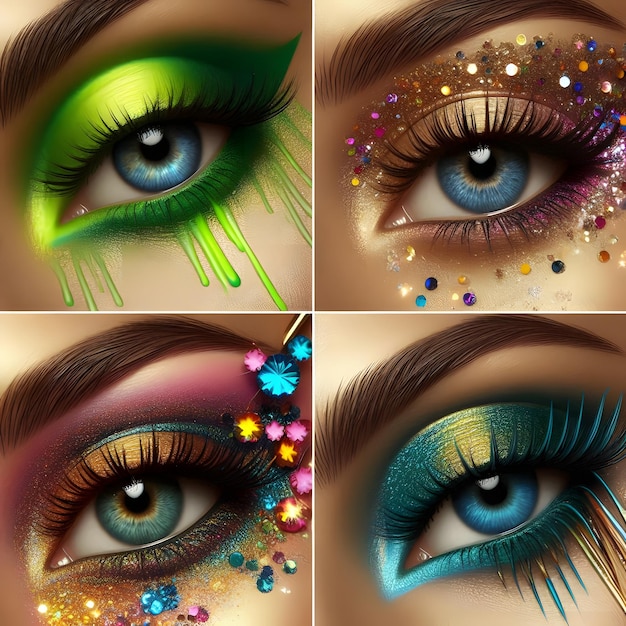 Photo bright eye makeup looks