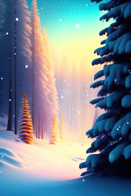 Bright festive winter background