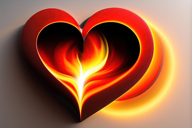 Bright fiery heart