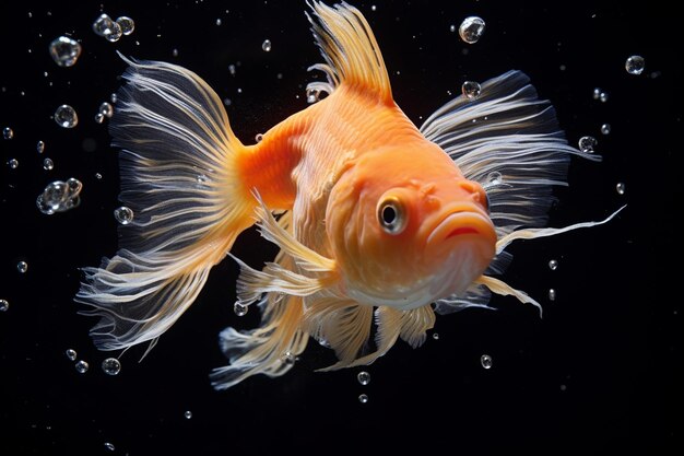 Bright Goldfish in a CrystalClear Pond