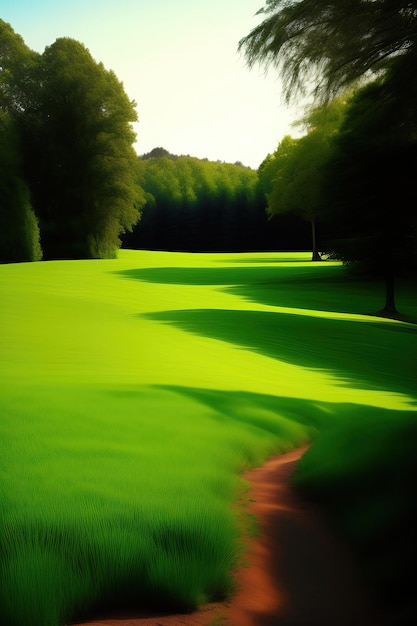 Bright green grass