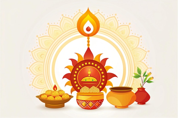 Bright Happy Dhanteras Greeting Card For Prosperous Celebrations