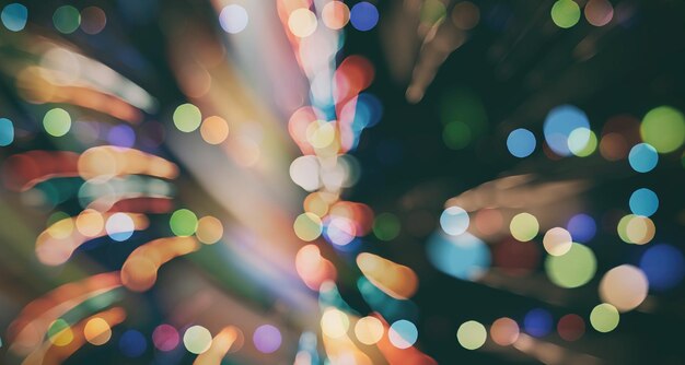 Photo bright light spots abstract bokeh blurred texture background