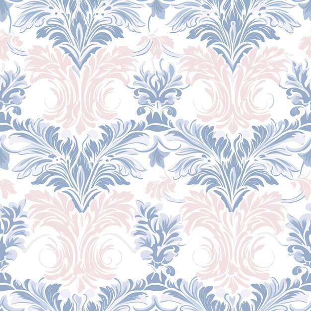 Bright luxury vintage seamless floral damask pattern