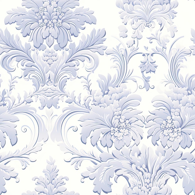 Bright luxury vintage seamless floral damask pattern