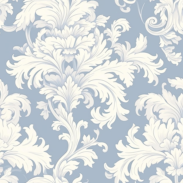 Bright luxury vintage seamless floral damask pattern