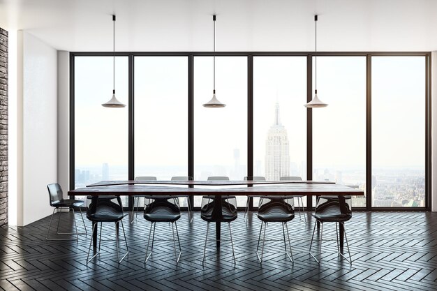 Bright meeting room interior