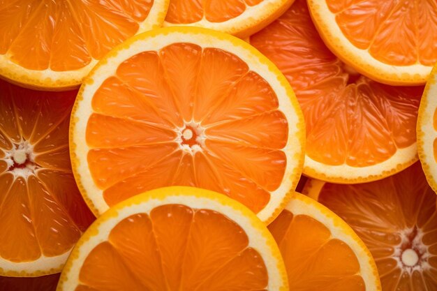 Bright Orange Fruit Slices Isolated