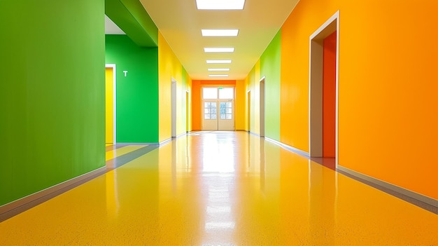 Bright and Organized School Hallway Decor