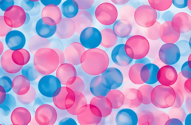 Photo bright pattern of pink circles on