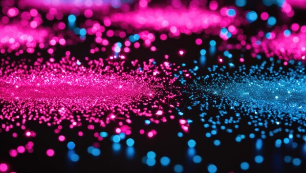 Photo bright pink and blue sparkles flicker vibrantly creating a magical atmosphere