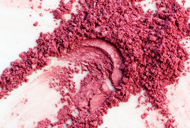 Bright pink blush close up