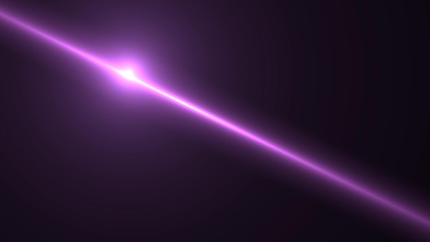 bright pink glare of light on a black background