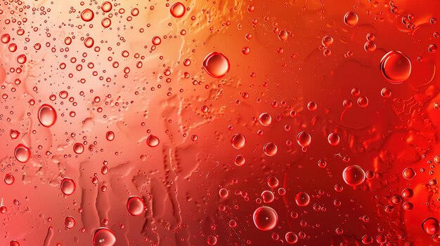 Bright red gradient background with water drops texture