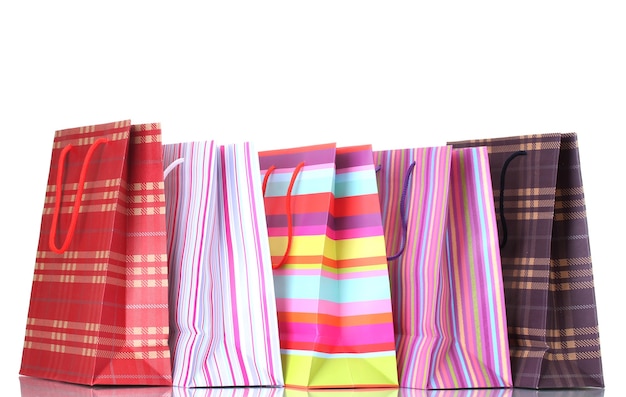 Bright shopping bags isolated 