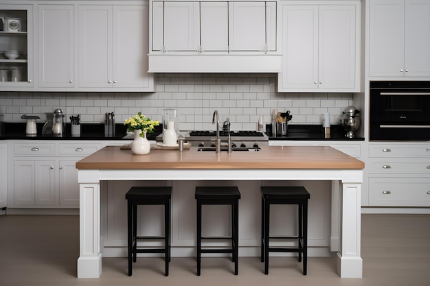 bright spacious and modern farmhouse style kitchen