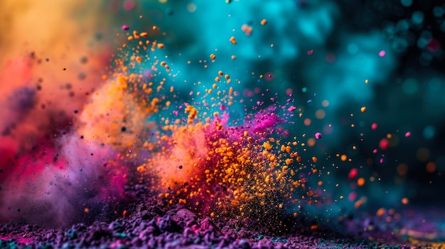 Bright Splash Colorful Powder Artistry