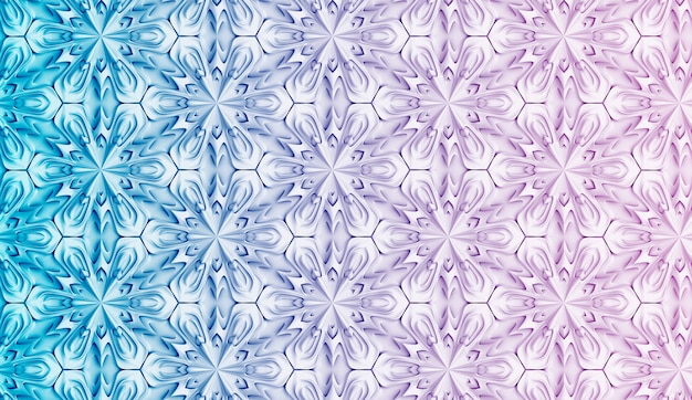 Bright three-dimensional geometric pattern with gradient color transition