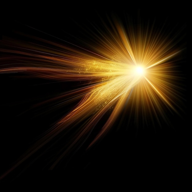 a bright yellow light that is from a star burst