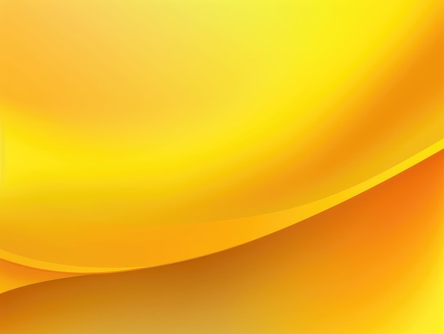 Bright yellow wave and lines abstract background Generative AI