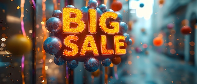 Photo the brightly colored big sale signs are designed to be fresh fun and eyecatching perfect for creating excitement in any retail store encouraging customers to come and check out the products