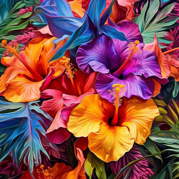 Brightly colored flowers are arranged in a bouquet on a table generative ai