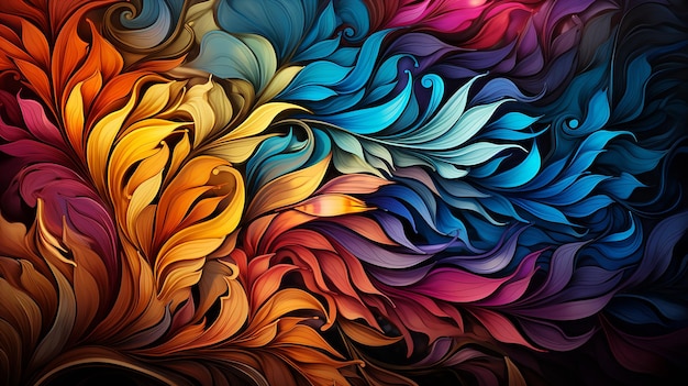 brightly colored fractal psychedelic patern desktop wallpaper