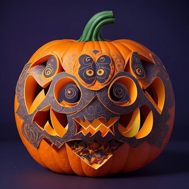 Brightly colored Halloween pumpkin design Whimsical and vibrant Perfect for festive projects