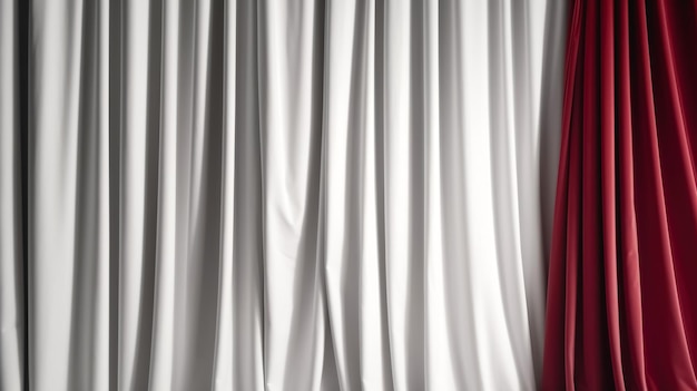 Brightly lit white curtains for your background generative ai