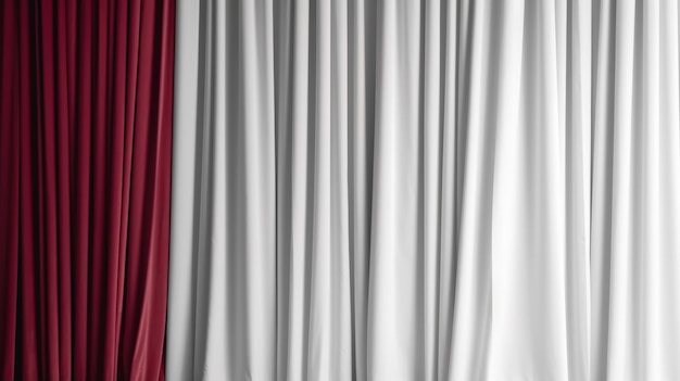 Brightly lit white curtains for your background generative ai