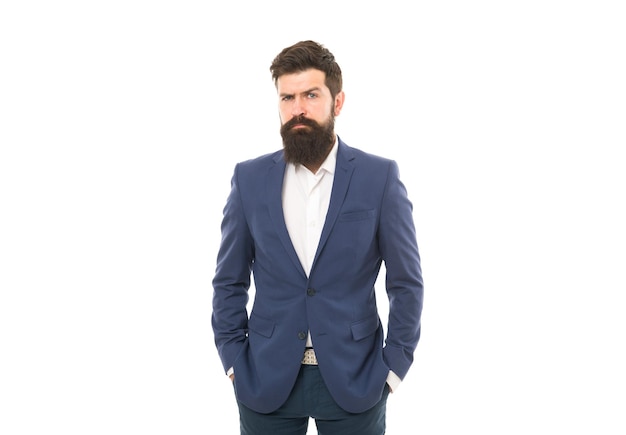 Brilliant lawyer Successful businessman well groomed appearance Serious motivated entrepreneur Business people Confident businessman handsome bearded man in formal suit Businessman concept