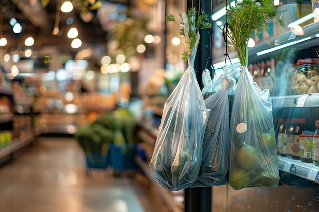 Bring reusable bags and containers to reduce waste generative ai