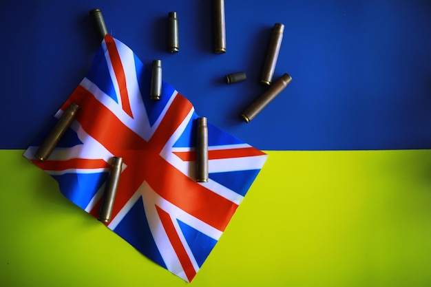 British and Ukrainian flags Help of Great Britain to Ukraine in the military conflict Western support for the Kyiv authorities