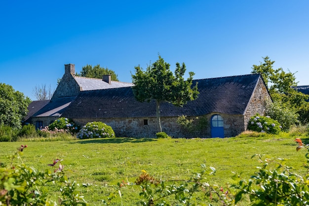 Brittany, Ile aux Moines, typical houses